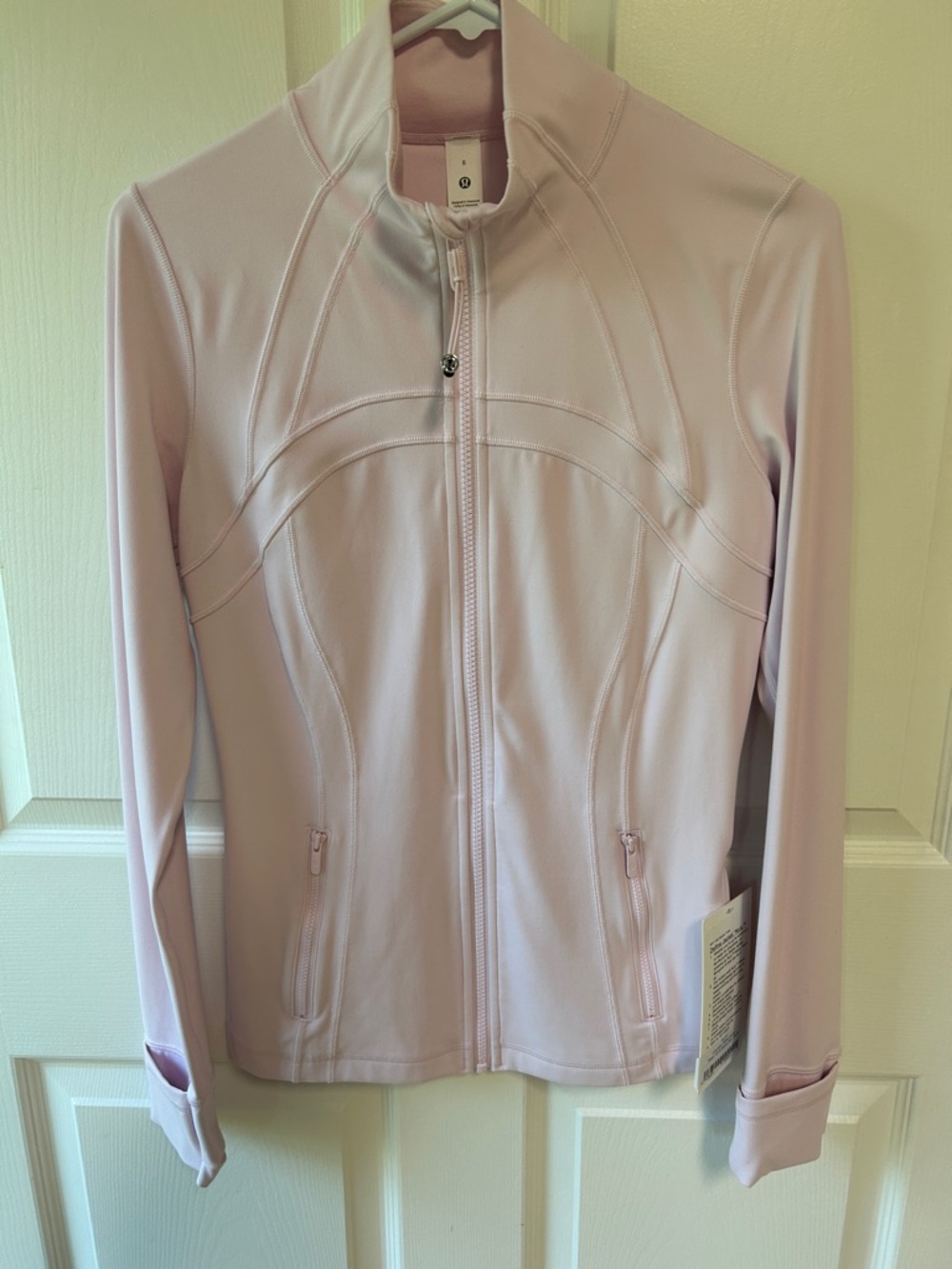 lululemon Define pale pink jacket size 8 NWOT